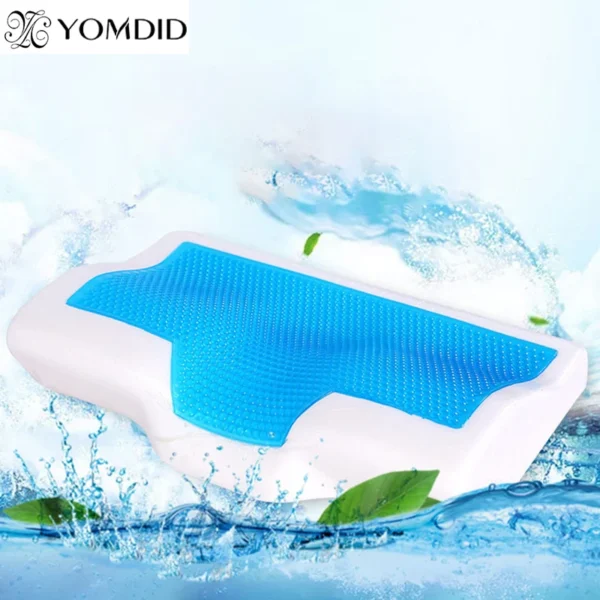 Memory Foam Pillow for Sleep Apnea with Cooling Gel and Neck Support