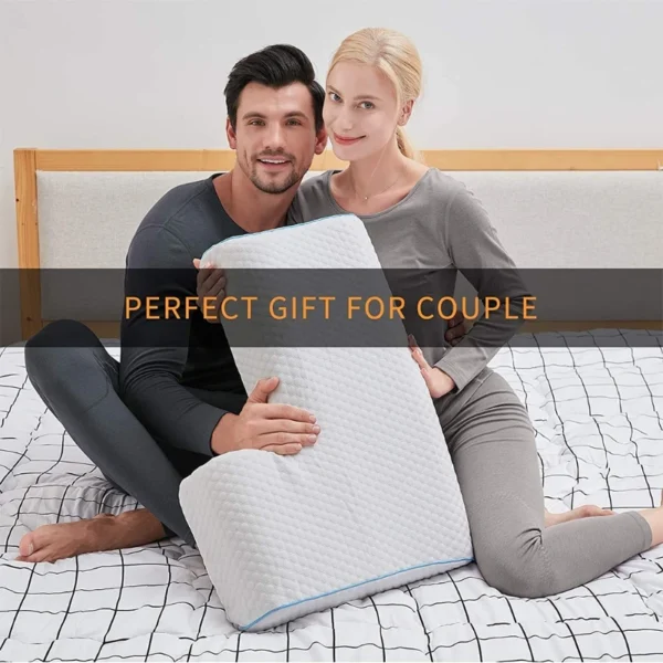 Pillow For Sleep Apnea Memory Foam Couples Cuddle Neck Support Cushion - Image 4