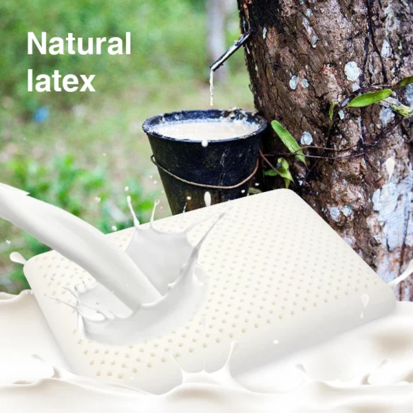 Pillow For Sleep Apnea Natural Latex Orthopedic Memory Foam Support - Image 2