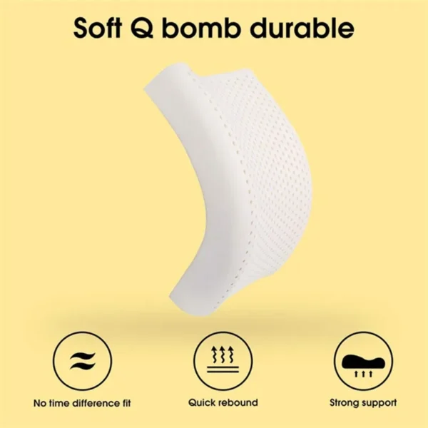 Pillow For Sleep Apnea Natural Latex Orthopedic Memory Foam Support - Image 6