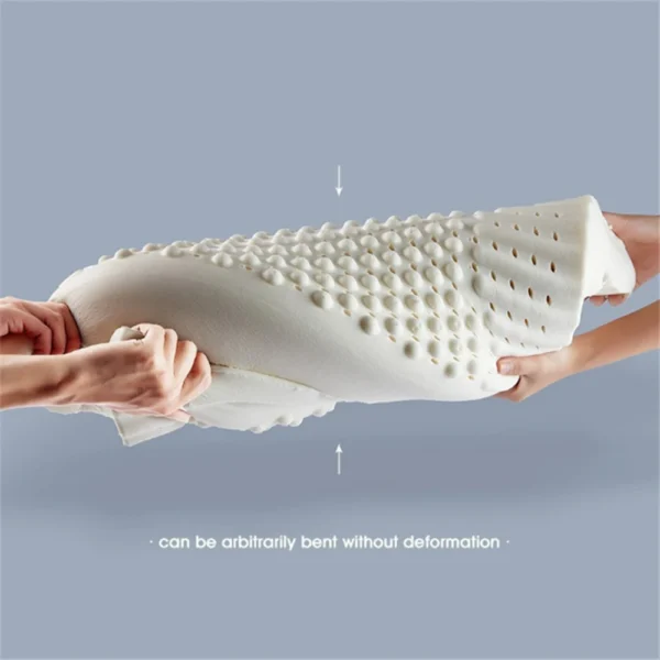 Natural Latex Pillow for Sleep Apnea: Orthopedic Support and Anti-Snore Massage - Image 3