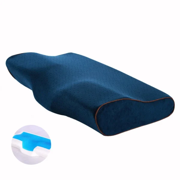 Memory Foam Pillow for Sleep Apnea with Cooling Gel and Neck Support - Image 3