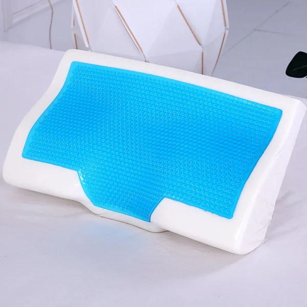 Memory Foam Pillow for Sleep Apnea with Cooling Gel and Neck Support - Image 6