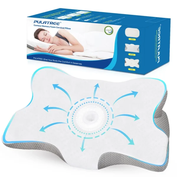 Orthopedic Pillow for Sleep Apnea Relief and Neck Pain Support