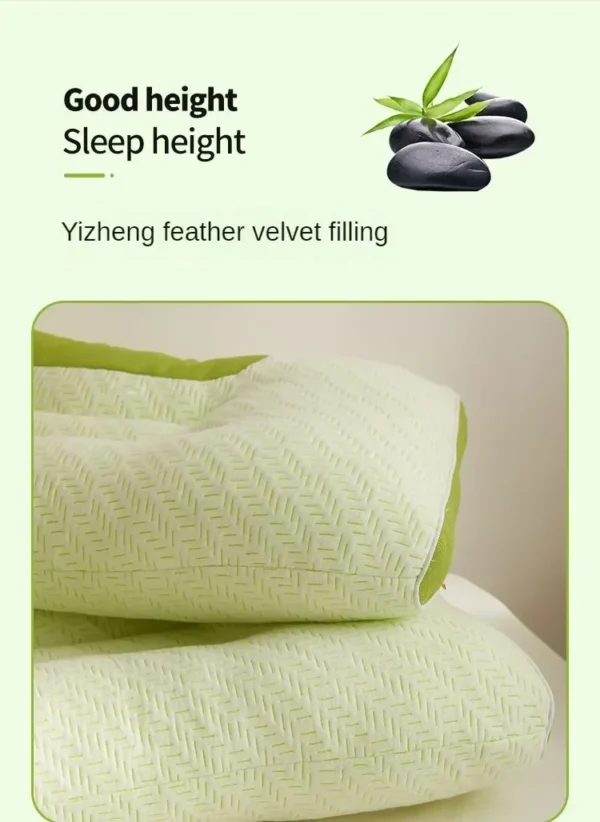 Pillow For Sleep Apnea Bamboo Carbon Fiber Antibacterial Neck Support - Image 2