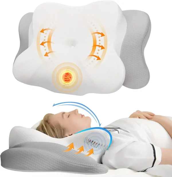 Ergonomic Cervical Pillow for Sleep Apnea and Neck Pain Relief