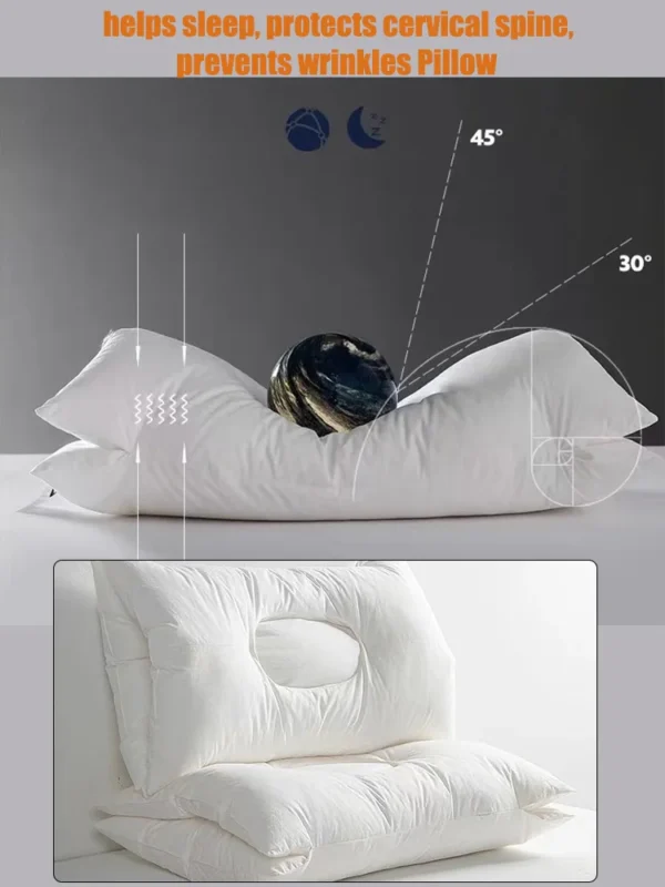 Pillow For Sleep Apnea Soft Velvet Neck Pain Relief Support Comfort