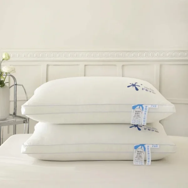 Pillow For Sleep Apnea Waterproof Antibacterial Orthopedic Memory Foam Core - Image 2