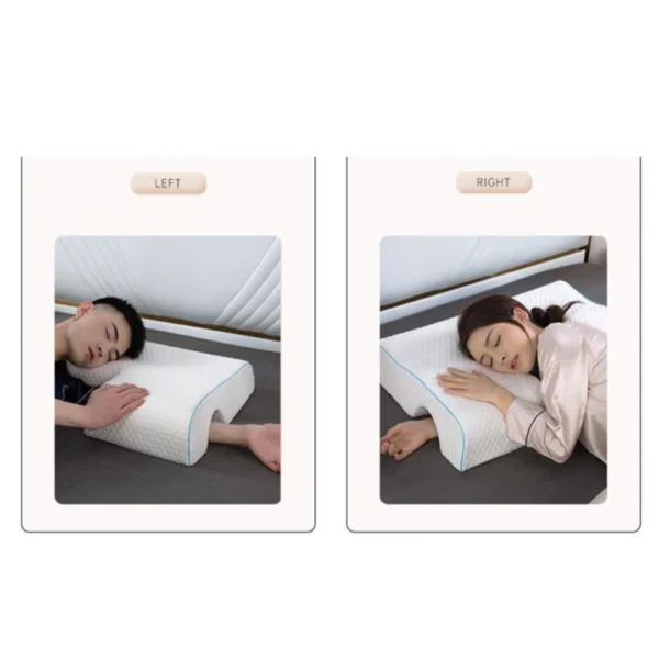 Arched Pillow for Sleep Apnea: Anti-Pressure, Breathable Memory Foam Support - Image 5
