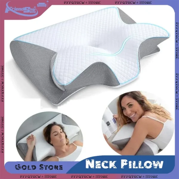 Butterfly Memory Foam Pillow for Sleep Apnea and Neck Pain Relief