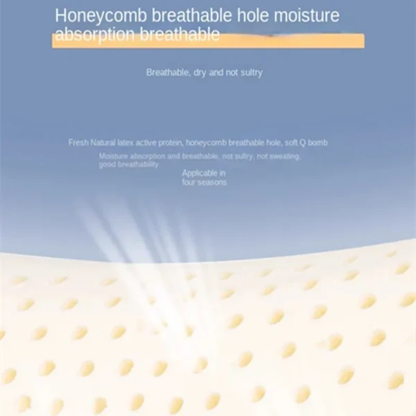 Thailand Original Natural Latex Pillow for Sleep Apnea and Side Sleeping - Image 4