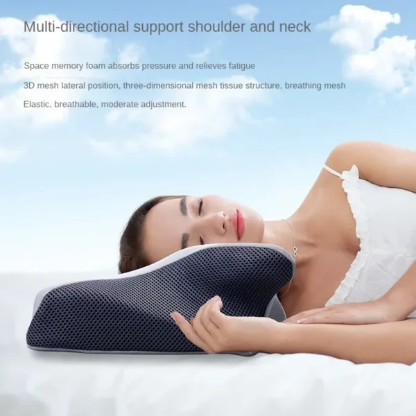 Butterfly Memory Pillow for Sleep Apnea Relief, Soft and Ergonomic Support - Image 2