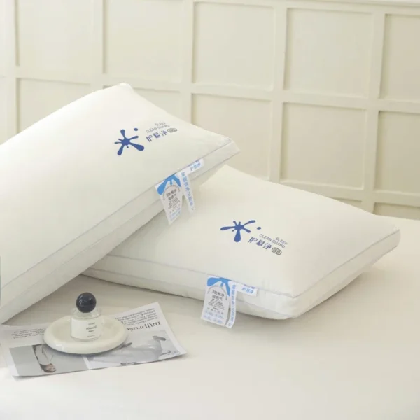 Pillow For Sleep Apnea Waterproof Antibacterial Orthopedic Memory Foam Core - Image 5