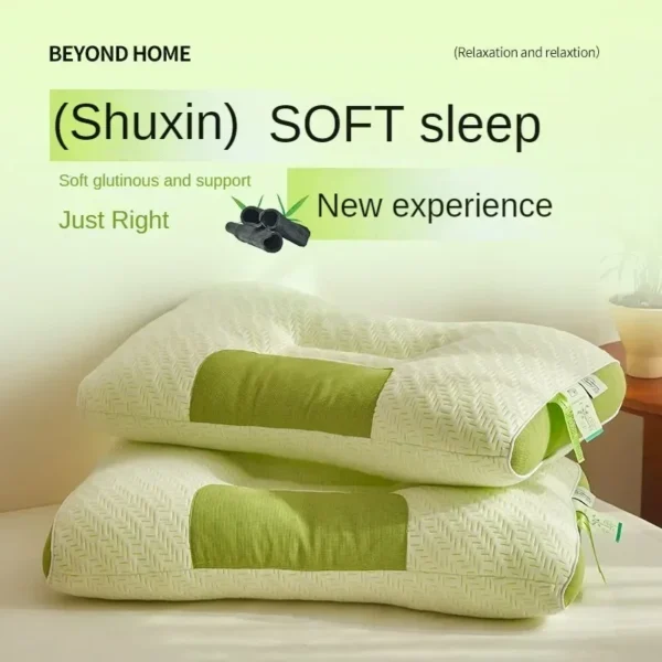 Pillow For Sleep Apnea Bamboo Carbon Fiber Antibacterial Neck Support - Image 3
