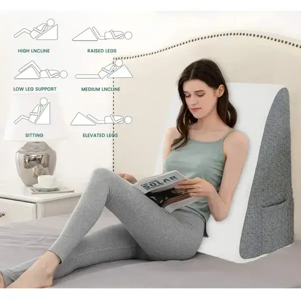 Pillow For Sleep Apnea, Memory Foam Wedge, Snoring Relief Support, Comfort - Image 5