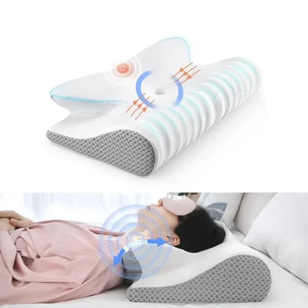 Memory Foam Pillow for Sleep Apnea and Neck Pain Relief - Image 4