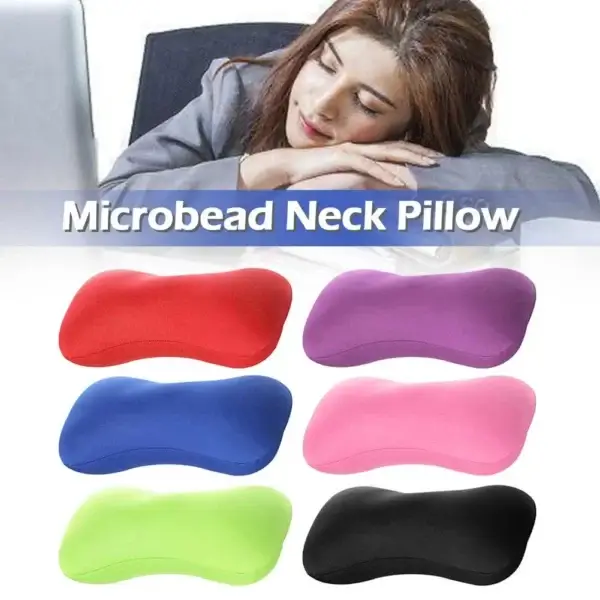 Pillow For Sleep Apnea, Microbead Bolster, Neck Support, Travel Comfort - Image 5