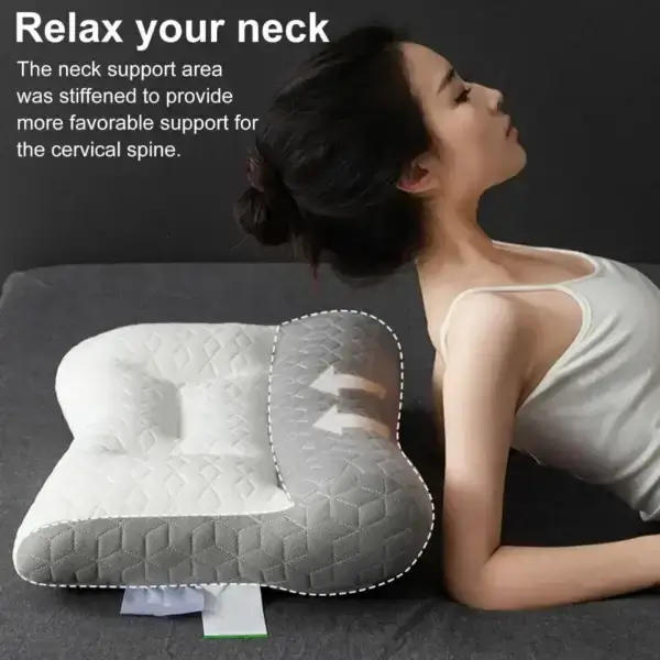 Pillow For Sleep Apnea - Anti-Traction Latex Pillow For Neck Pain Relief - Image 4
