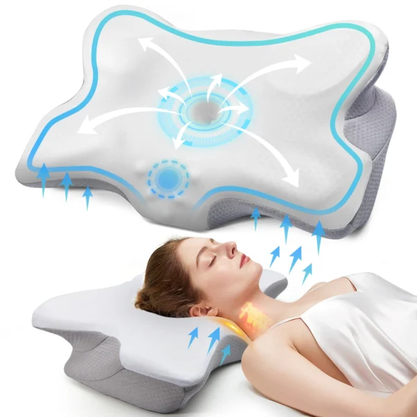 Orthopedic Pillow for Sleep Apnea Relief and Neck Pain Support - Image 2