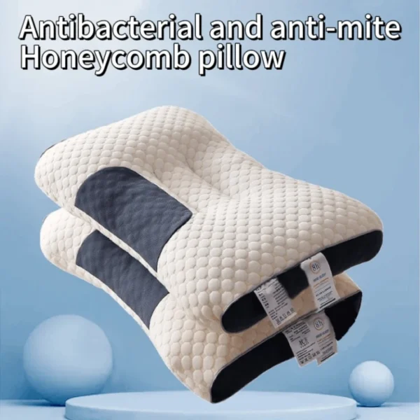 Pillow For Sleep Apnea, Honeycomb Massage, Cervical Support, Antibacterial Core