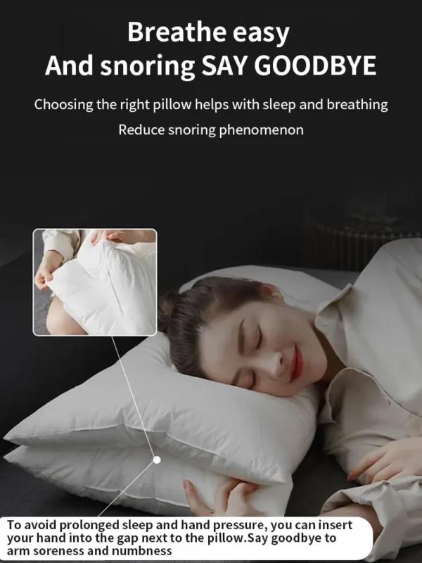 Anti-Snoring Pillow for Sleep Apnea: Wrinkle-Reducing and Sleep Improvement - Image 3