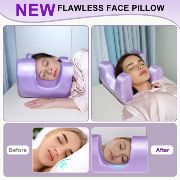 Pillow for Sleep Apnea: Super Soft Beauty Face Pillow with Anti-Wrinkle Features - Image 6