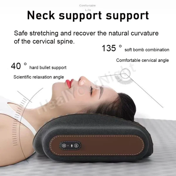 Pillow for Sleep Apnea: Heating, Massage, and Traction for Neck and Spine Support - Image 2