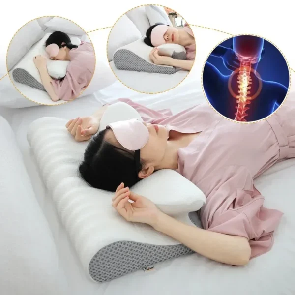 Memory Foam Pillow for Sleep Apnea and Neck Pain Relief - Image 3