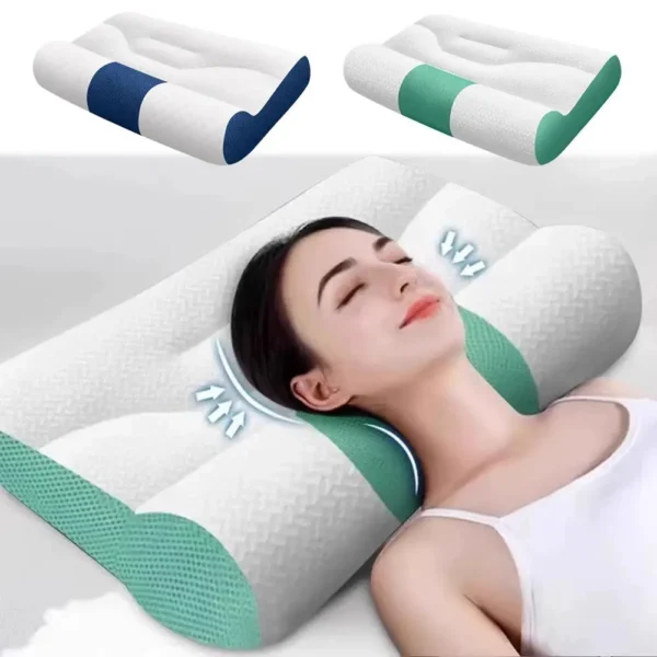 Ergonomic Cervical Memory Foam Pillow for Sleep Apnea and Comfort - Image 2