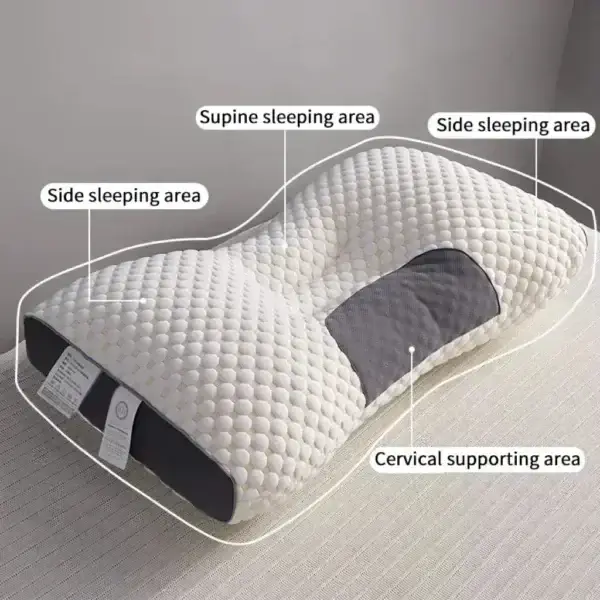 Pillow For Sleep Apnea, Honeycomb Massage, Cervical Support, Antibacterial Core - Image 2