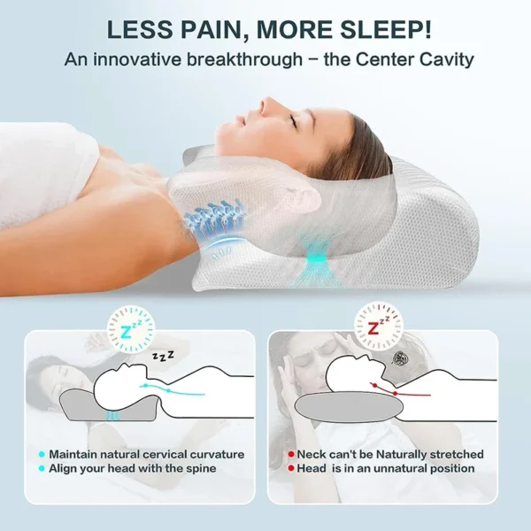 Slow Rebound Cervical Pillow for Sleep Apnea and Neck Support - Image 4