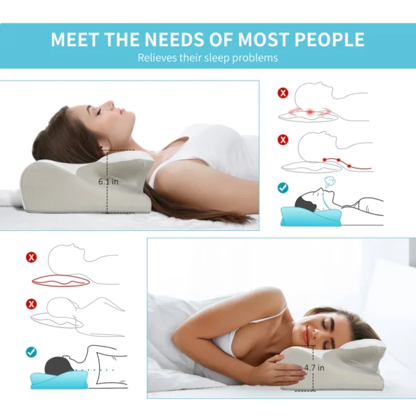 Upgrade Ergonomic Cervical Pillow for Sleep Apnea and Neck Pain Relief - Image 5