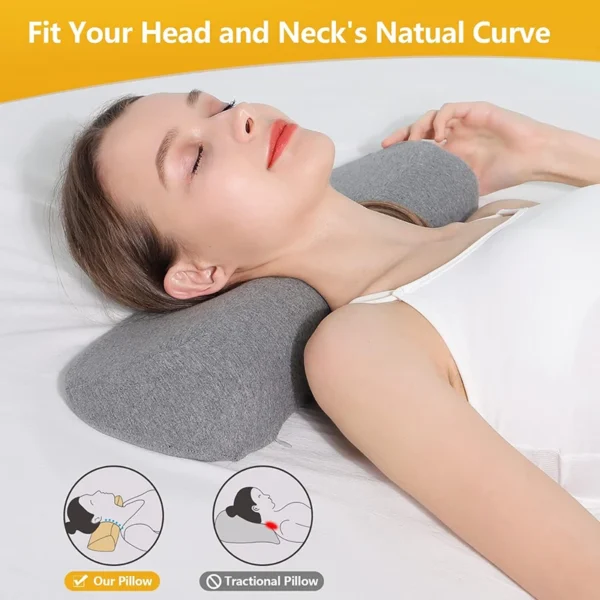 Ergonomic Memory Foam Pillow for Sleep Apnea and Neck Support - Image 3