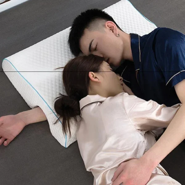 Memory Foam Pillow for Sleep Apnea Couples Comfort - Image 2