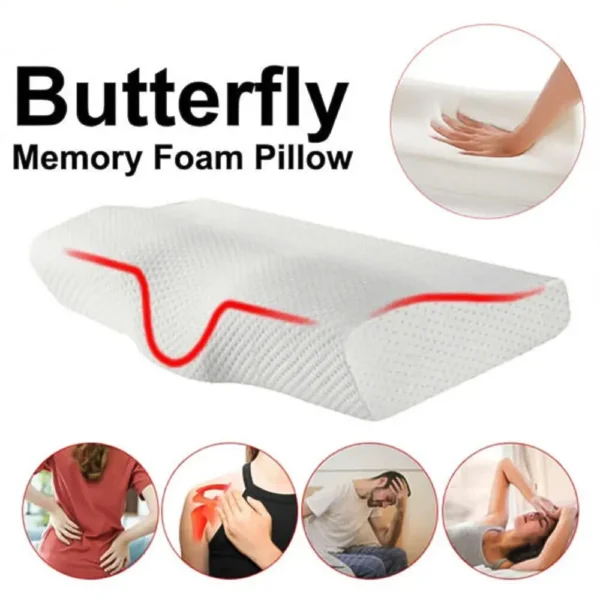 2PCS Cervical Ergonomic Pillow for Sleep Apnea and Neck Pain Relief - Image 2
