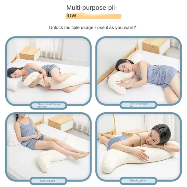 Thailand Original Natural Latex Pillow for Sleep Apnea and Side Sleeping - Image 2