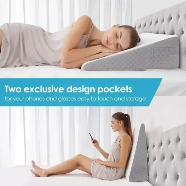 Pillow For Sleep Apnea, Wedge Support, Acid Reflux Relief, Snoring Comfort - Image 3