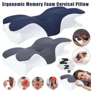 Ergonomic Butterfly Pillow for Sleep Apnea, Neck Protection and Comfort