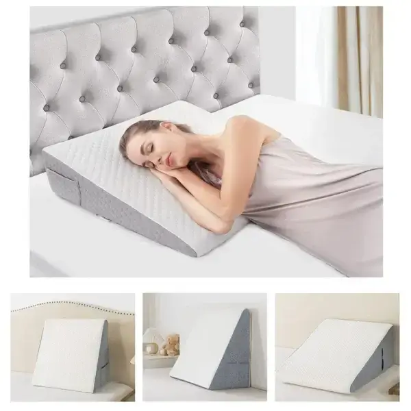 Pillow For Sleep Apnea, Memory Foam Wedge, Snoring Relief Support, Comfort - Image 3
