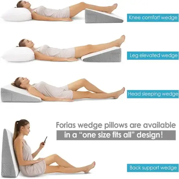 Pillow For Sleep Apnea, Memory Foam Wedge, Snoring Relief Support, Comfort - Image 4