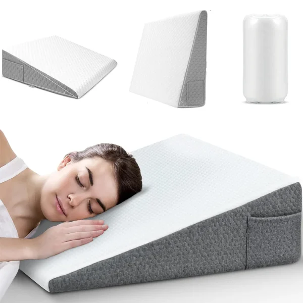 Pillow For Sleep Apnea, Memory Foam Wedge, Snoring Relief Support, Comfort