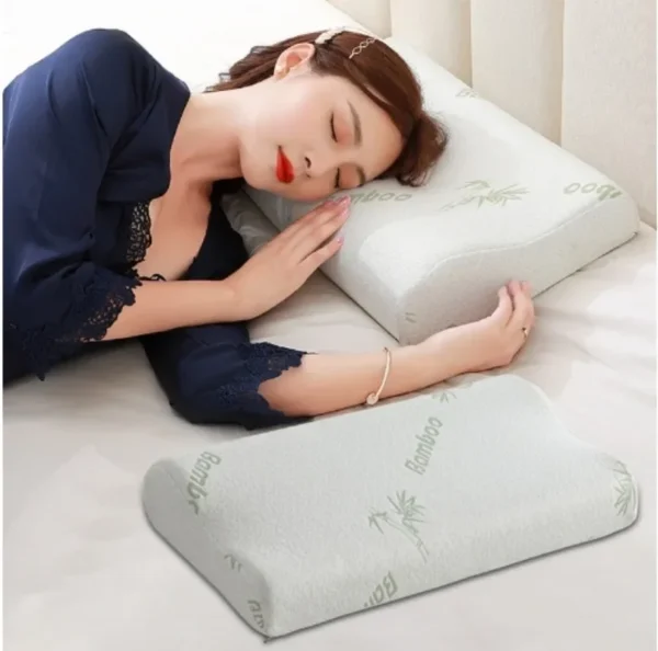 Bamboo Memory Foam Pillow for Sleep Apnea and Cervical Health - Image 5