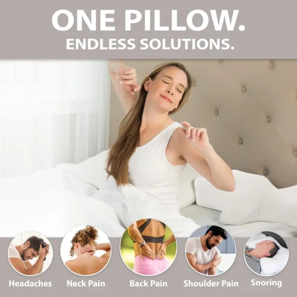 Pillow for Sleep Apnea: Orthopedic Foam for Back and Side Sleeping. - Image 2
