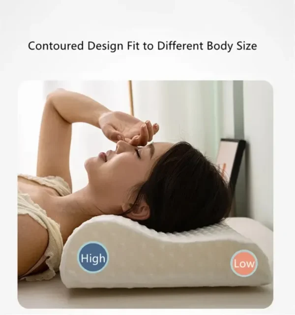 Pillow for Sleep Apnea: Long Memory Foam Neck Protection Pillow. - Image 2