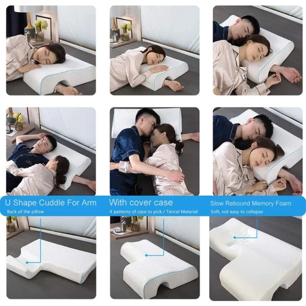 Memory Foam Pillow for Sleep Apnea: Anti-Hand Pressure, Easy Washing, Cuddle Support - Image 3