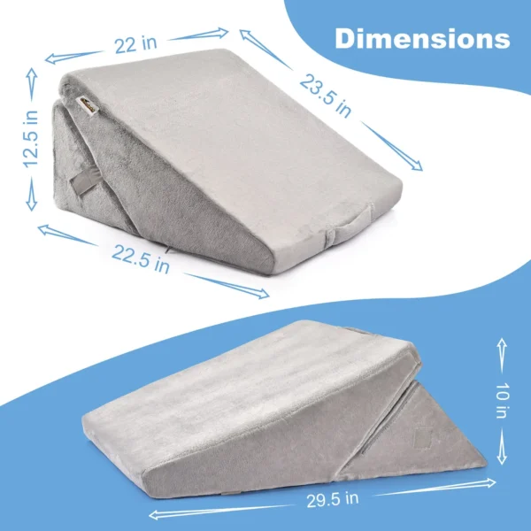 Pillow For Sleep Apnea, Folding Wedge Memory Foam, Washable Cover - Image 6