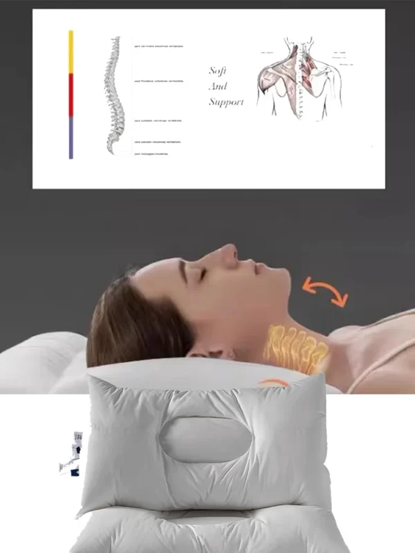 Pillow For Sleep Apnea: Velvet Anti-Wrinkle, Neck Pain Relief, Relaxing Sleep