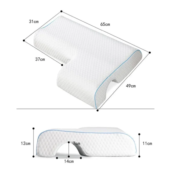 Arched Pillow for Sleep Apnea: Anti-Pressure, Breathable Memory Foam Support - Image 6