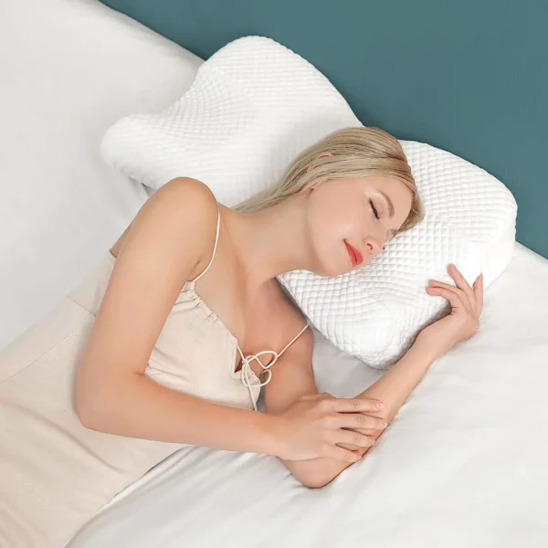 Side Sleeper Pillow for Sleep Apnea, Neck Pain, and Wrinkle Prevention - Image 2