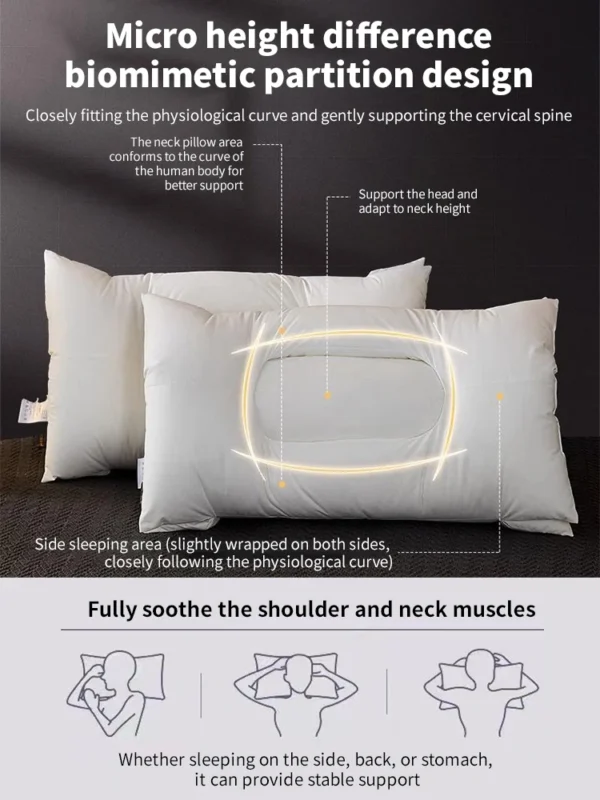 Pillow For Sleep Apnea, Soft Orthopedic Cervical Support Pillow - Image 5